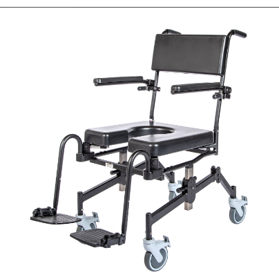 ActiveAid 1100 Rehab Shower / Commode Chair - Seat Height / Slope Adjustable