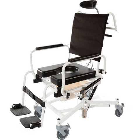ActiveAid 285TR Rehab Shower / Commode Chair - Tilt, Recline, Seat Height Adjustment - General Medtech