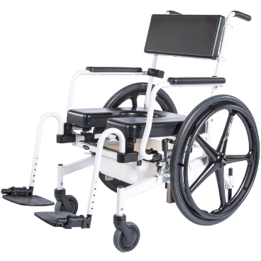 ActiveAid 1100 Rehab Shower / Commode Chair - Seat Height / Slope Adjustable - General Medtech