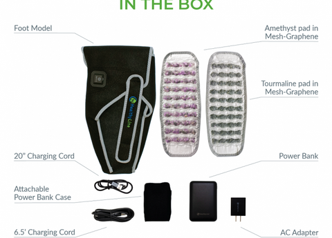 HealthyLine Portable Heated Gemstone Pad - Foot Model with Power-Bank InfraMat Pro® Portable-AT-Foot
