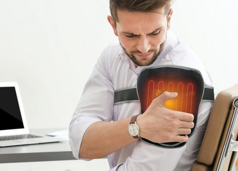 HealthyLine Portable Heated Gemstone Pad - Shoulder Model with Power-Bank InfraMat Pro® Portable-AT-Shldr